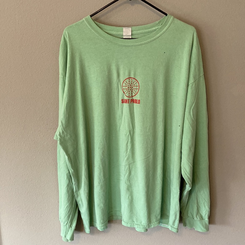 Kanye West Green Saint Pablo long sleeve Tour t-shirt